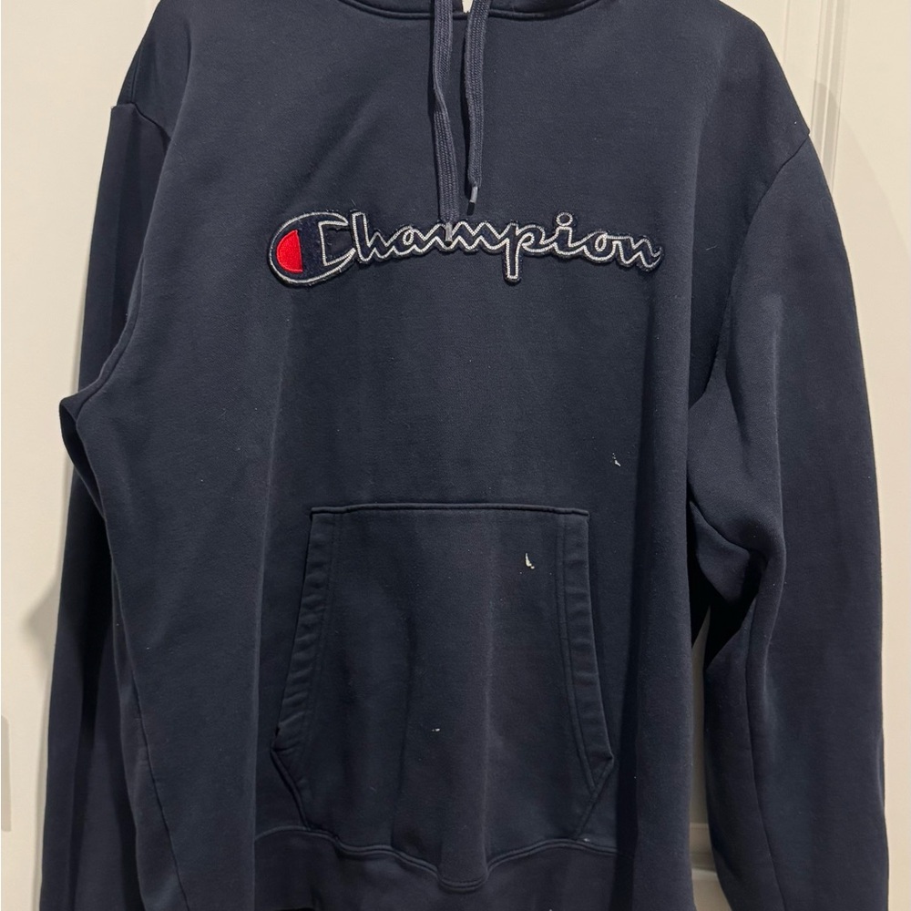 Champion Men's Dark Blue Pullover Sweater